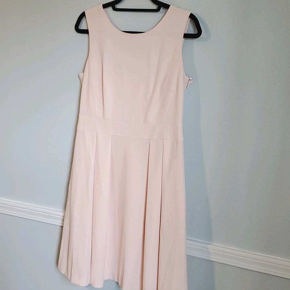 Pink fit and flare dress